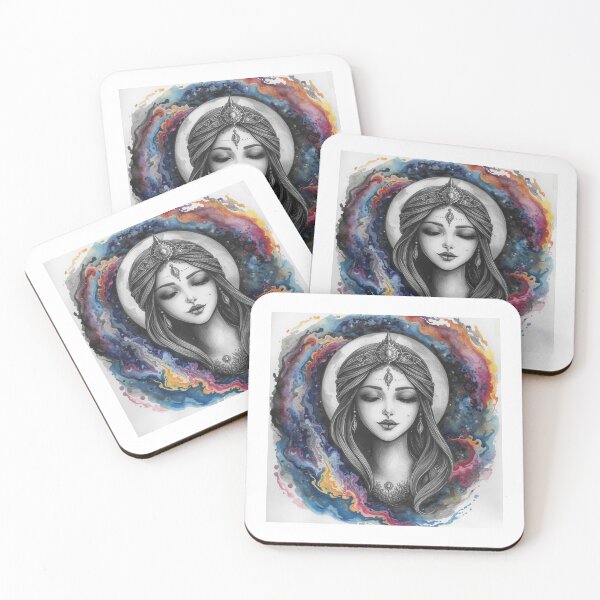Item preview, A Beautiful Goddess In Front Of A Full Moon and Surrounded with the Galaxy  designed and sold by Soulstar Designs.