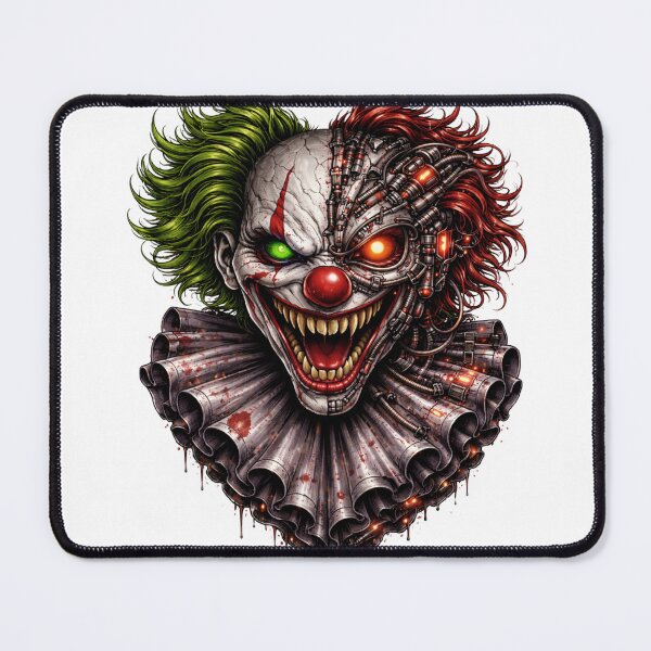Item preview, Cyberpunk Neon Clown – Glitch Evil Clown Green Hair Design designed and sold by unglaublichGut.