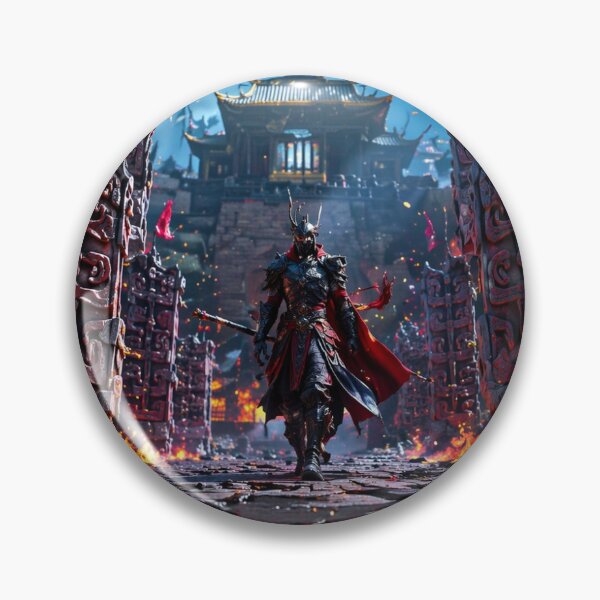Item preview, The Lone Samurai at the Temple Gates designed and sold by Farheen786.