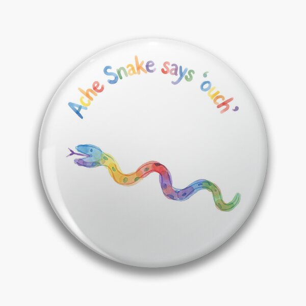 Item preview, Funny Chronic Illness Shirt Ache Snake Says Ouch Watercolor Spoonie Humor Burnout Humor Invisible Illness designed and sold by RealLifeMerchies.