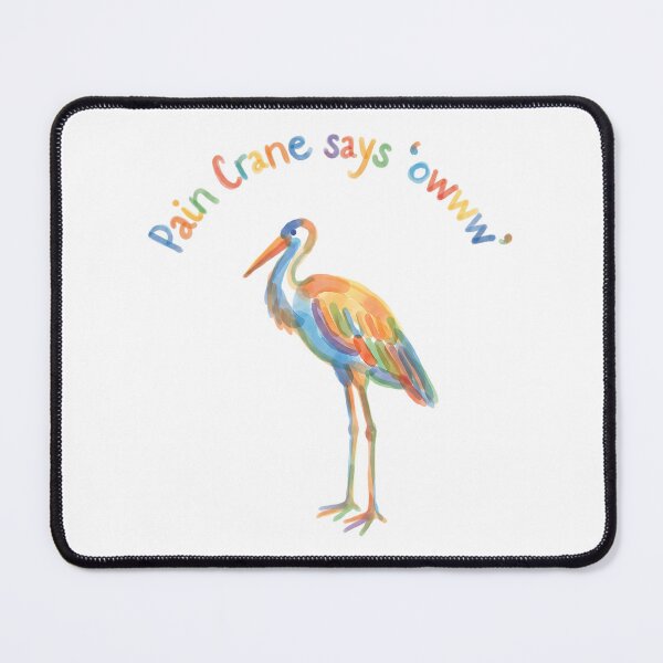 Item preview, Funny Chronic Pain Shirt Pain Crane Says Owww Watercolor Spoonie Humor Funny Chronic Illness Shirt Chronic Illness Humor designed and sold by RealLifeMerchies.