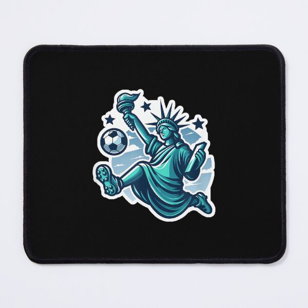 Item preview, New York Statue Of Liberty Playing Soccer designed and sold by MollyLYork.