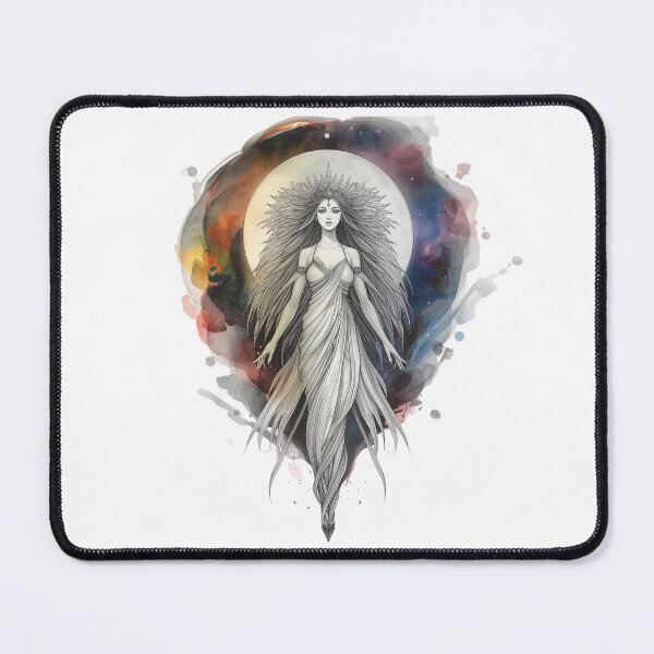 Item preview, An Ethereal Moon Goddess Standing In Front of a Full Moon designed and sold by Soulstar Designs.
