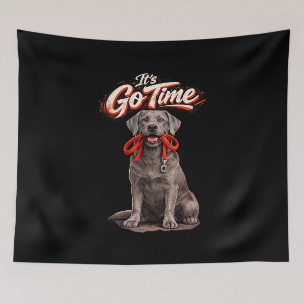 Item preview, Silver Labrador "It’s Go Time" Design – Rare Lab Dog Lover Gift, Cute Silver Lab Graphic designed and sold by 486DesignCo.