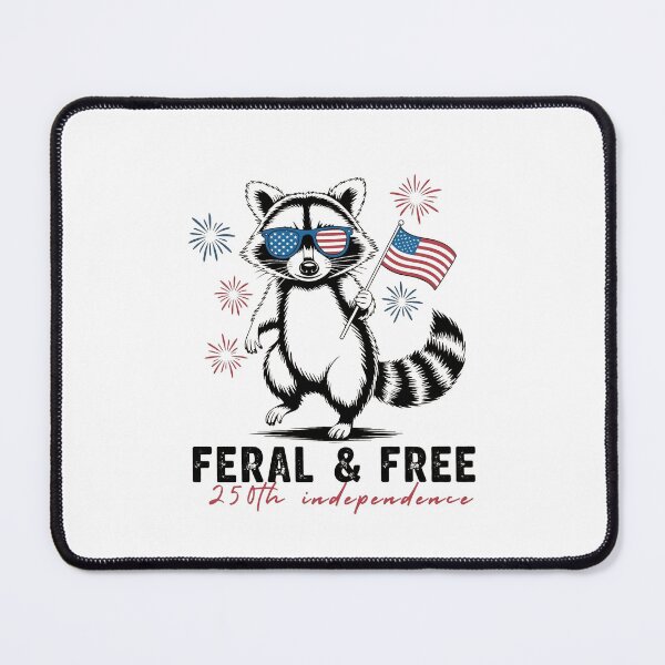 Item preview, 250th Anniversary Shirt, Feral but Free Patriotic Raccoon designed and sold by MutzelArts.