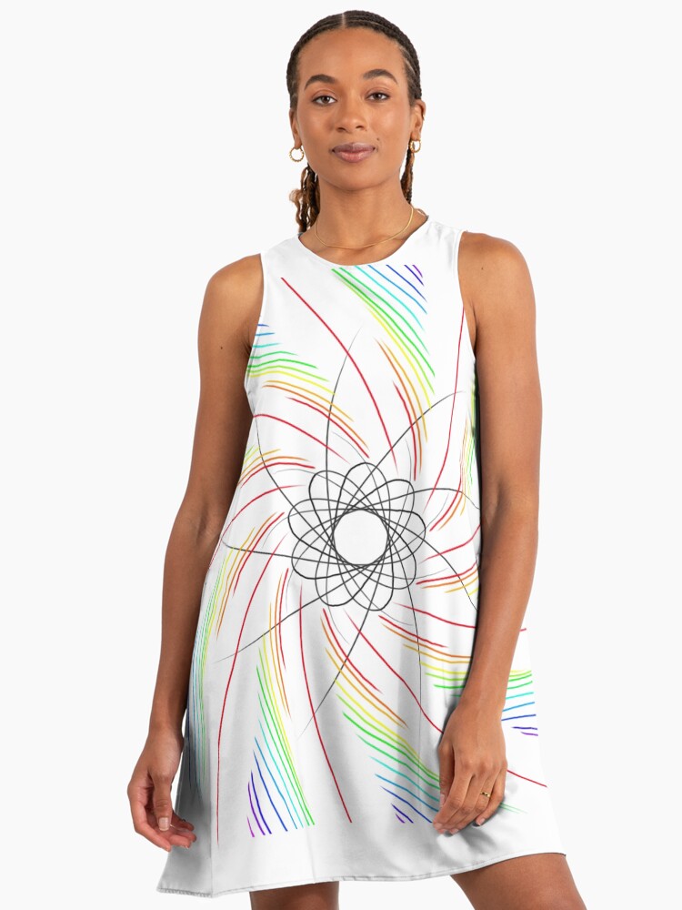 Spiral Rainbow Abstract" A-Line Dress for Sale by CodrawsCrib | Redbubble