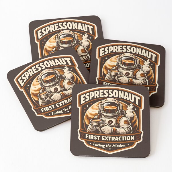 Item preview, Espressonaut First Extraction  – Coffee Astronaut Retro Space Design – Fueling the Mission designed and sold by AnimalAirtistry.
