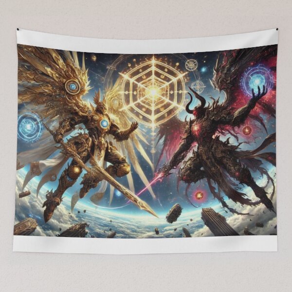Item preview, Sacred Geometry Battle – Angel vs Demon Cosmic War designed and sold by EchoWave11.