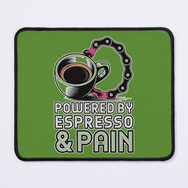 Item preview, Powered by Espresso & Pain Cycling Shirt | Funny Cyclist Design designed and sold by Timeless Design.