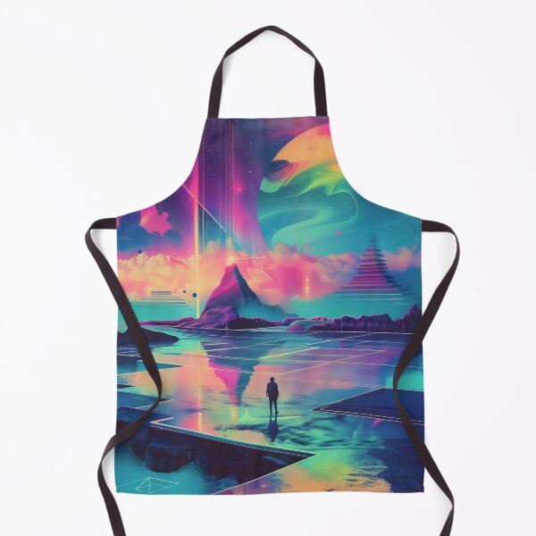 Item preview, Surreal Vaporwave Figure Neon Cosmic Dreamscape designed and sold by LuminousFoundry.