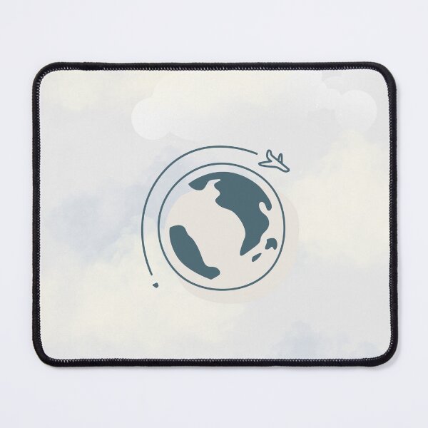 Item preview, Minimalist Earth Travel Design with Soft Clouds | Aesthetic World Illustration designed and sold by DreamForge Collections.