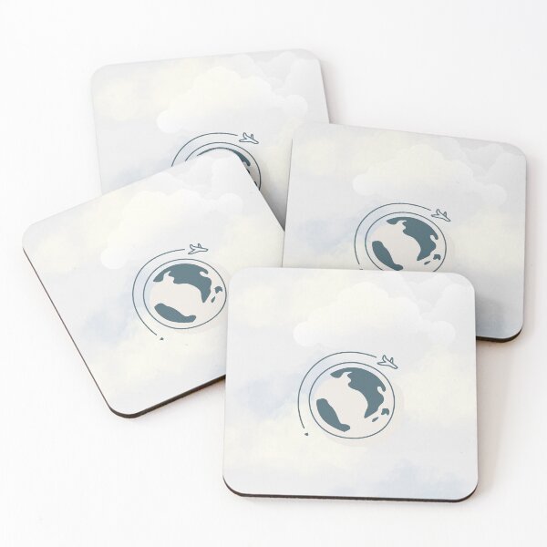 Item preview, Minimalist Earth Travel Design with Soft Clouds | Aesthetic World Illustration designed and sold by DreamForge Collections.