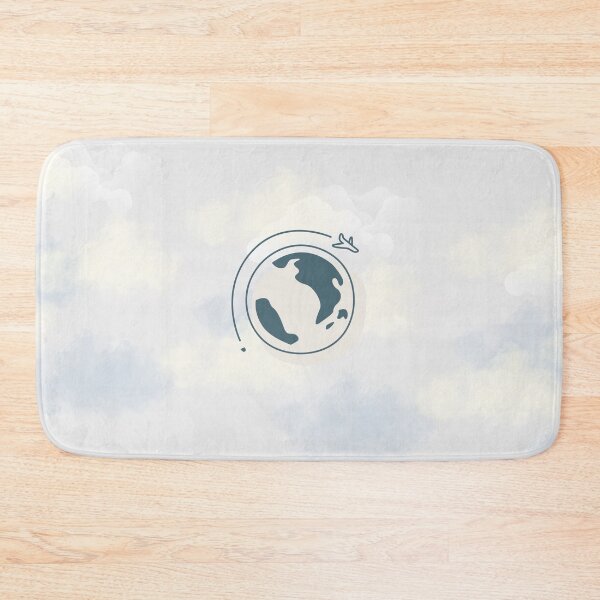 Item preview, Minimalist Earth Travel Design with Soft Clouds | Aesthetic World Illustration designed and sold by DreamForge Collections.