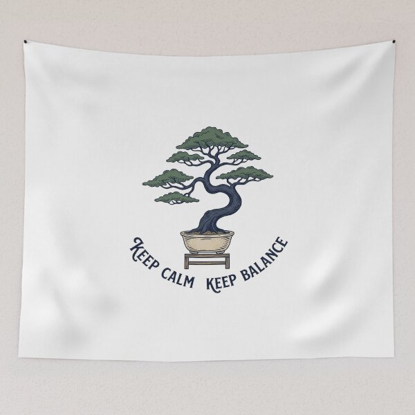 Item preview, Keep Calm and Keep Balance Bonsai designed and sold by Brasuca's Art.