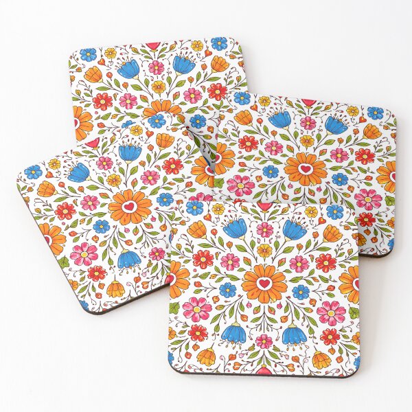 Item preview, Folk Floral Love Pattern designed and sold by blankTeeShirt.