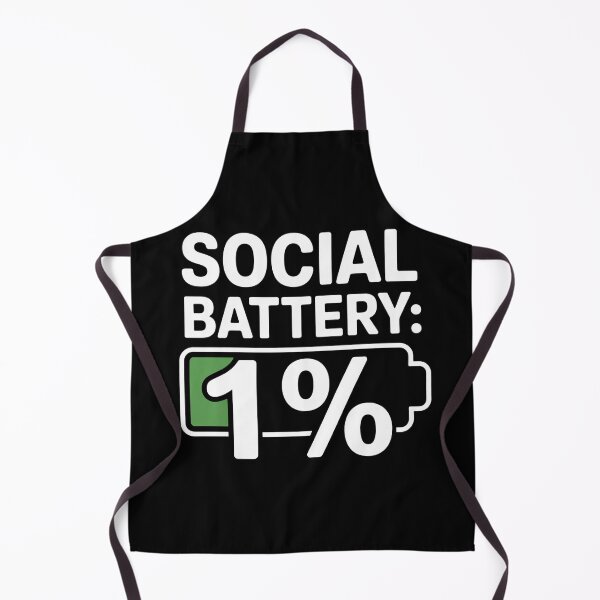 Artikelvorschau, Social Battery 1% T-Shirt | Humorvolles Shirt für Introvertierte | Lustiges T-Shirt mit dem Aufdruck „Soziale Energie“ entworfen und verkauft von EvolusionPro.