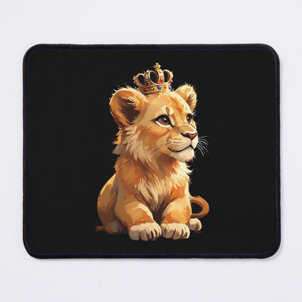 Item preview, Cute Lion Cub with Crown designed and sold by sks-ai-artist.