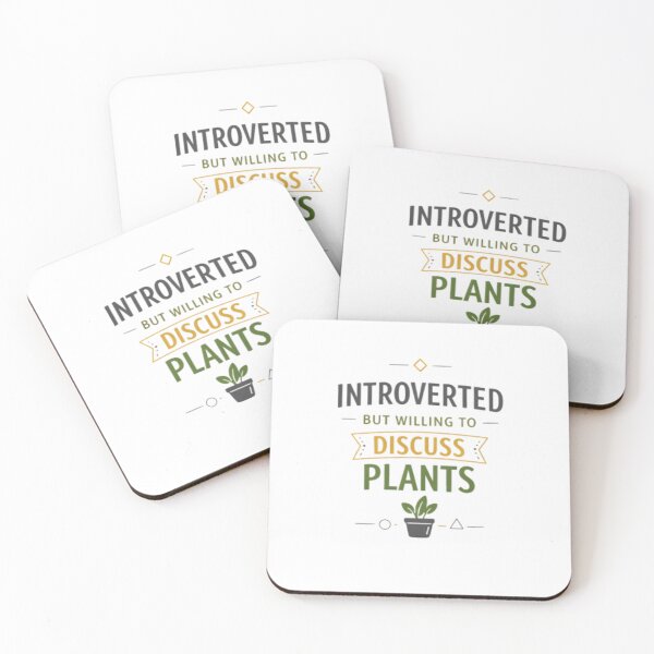 Item preview, Introverted But Willing To Discuss Plants Funny Plant Lover Design designed and sold by CosmicSplendor.