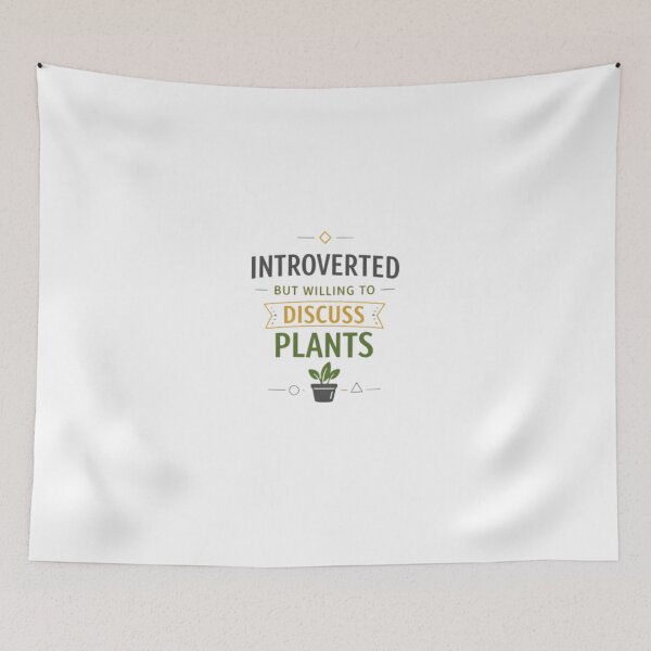 Item preview, Introverted But Willing To Discuss Plants Funny Plant Lover Design designed and sold by CosmicSplendor.