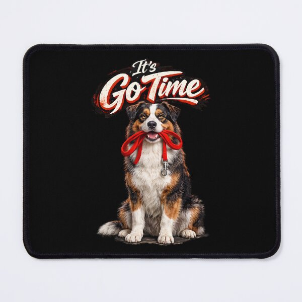 Item preview, Australian Shepherd "It’s Go Time" Design – Funny Aussie Dog Lover Gift, Active Dog Graphic designed and sold by 486DesignCo.