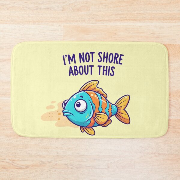 Item preview, I’m Not Shore About This – Funny Fish Beach Pun Design designed and sold by Sea Gem.