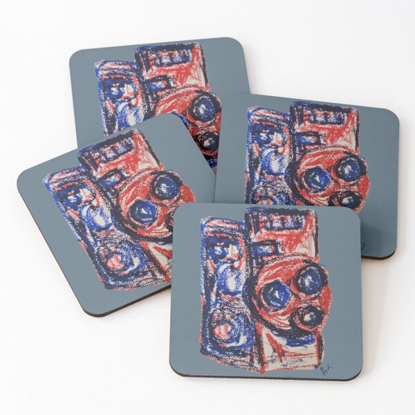 Item preview, 8mm Camera. Oil Pastel. Blue & Red designed and sold by Blithien16.