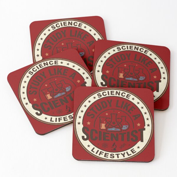 Item preview, Study Like a Scientist Badge Design | Science Lifestyle Retro designed and sold by Amr Darwish Graphic designer.