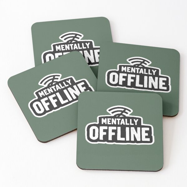Item preview, Mentally Offline Funny Meme Sticker | Introvert Gen Z Humor designed and sold by LYZ7VANI.