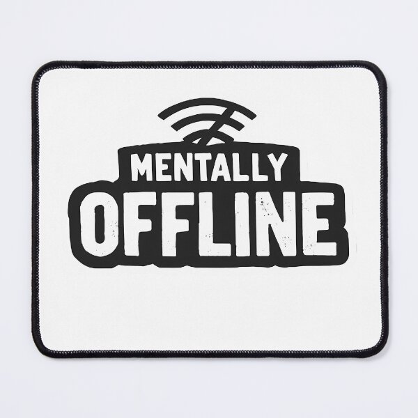 Item preview, Mentally Offline Funny Meme Sticker | Introvert Gen Z Humor designed and sold by LYZ7VANI.