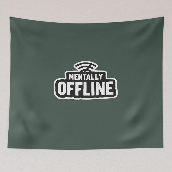 Item preview, Mentally Offline Funny Meme Sticker | Introvert Gen Z Humor designed and sold by LYZ7VANI.