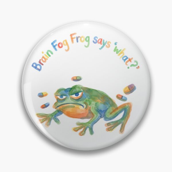 Item preview, Funny Chronic Illness Shirt Brain Fog Frog Hand Drawn Watercolor Chronic Illness Humor Spoonie Life Burnout Humor designed and sold by RealLifeMerchies.