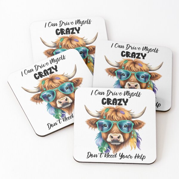Item preview, Sassy Highland Cow Drive Myself Crazy designed and sold by TshirtsOnline-.