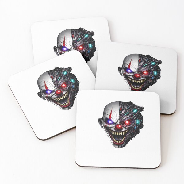 Item preview, Cyberpunk Glitch Clown – Split Face Neon Horror Design designed and sold by unglaublichGut.