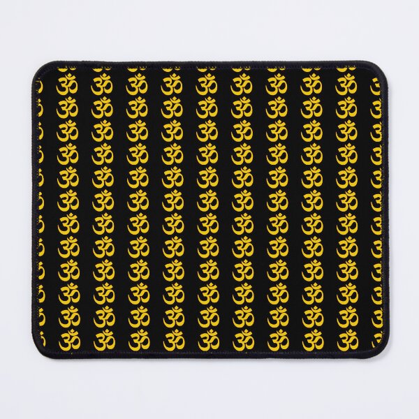 Item preview, om symbol in yellow color, zen yoga meditation spiritual positive energy design designed and sold by rikyfreestyle.