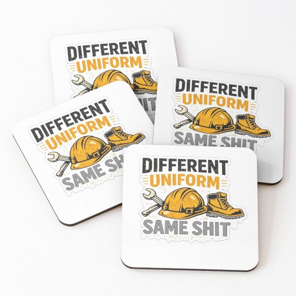 Item preview, Different Uniform Same Shit Funny Construction Worker designed and sold by JVDesignsShop.