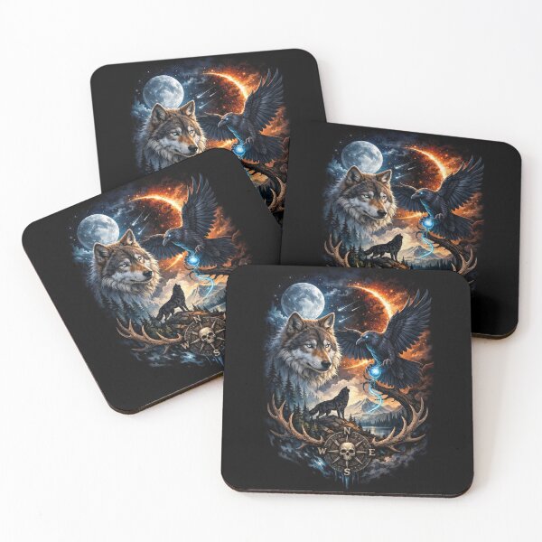 Item preview, Wolf and Raven – Mystical Nature Design designed and sold by Patricia Piotrak.
