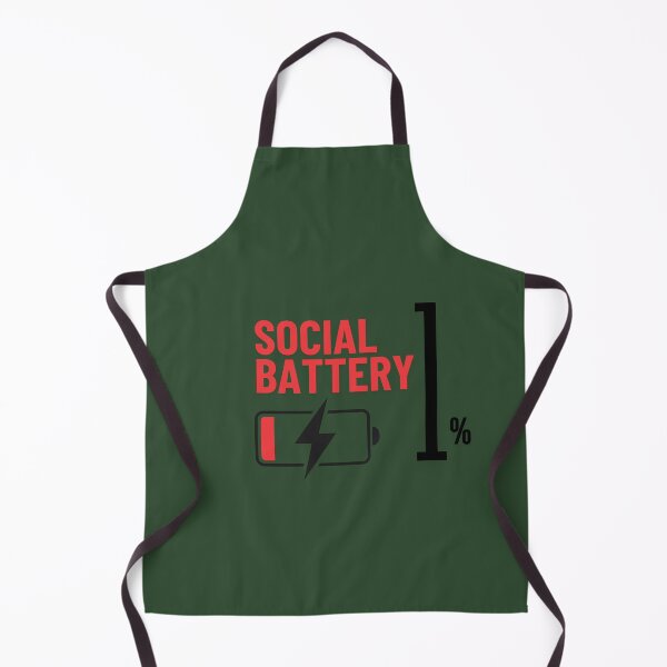 Item preview, Social Battery 1 Percent Funny Low Energy Meme Design designed and sold by Atelier-Elan.