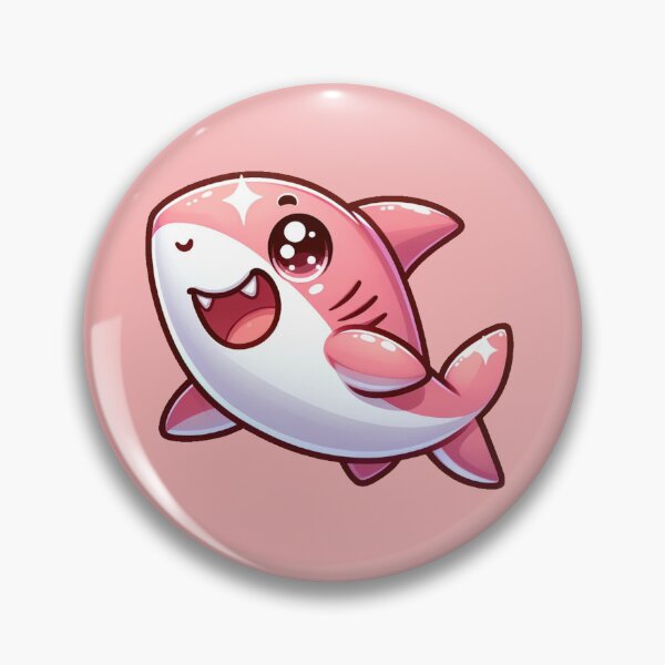 Item preview, Charming Kawai Pink Shark designed and sold by EmptyFigureHead.