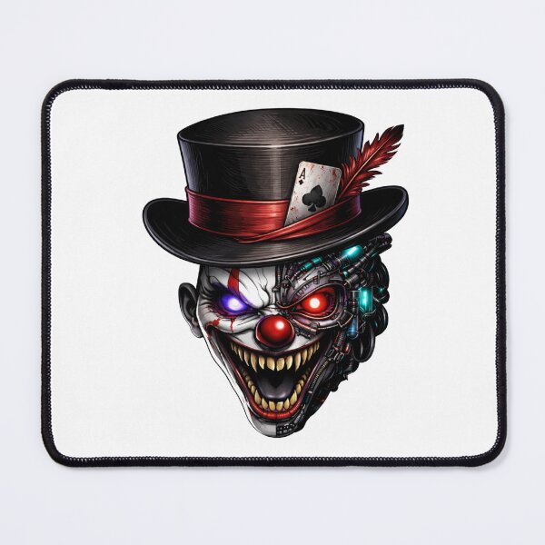 Item preview, Cyberpunk Glitch Clown – Top Hat Evil Clown Design designed and sold by unglaublichGut.