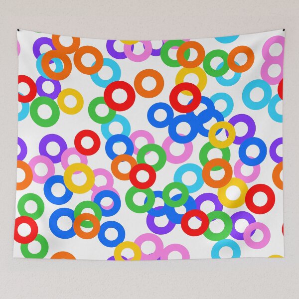 Item preview, Color Confetti: Vibrant Retro Donut Pattern designed and sold by jasperpuss.