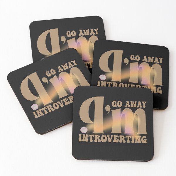 Item preview, Go Away I’m Introverting – Soft Aesthetic Introvert Quote in Earth Tones designed and sold by Aquarius-club.