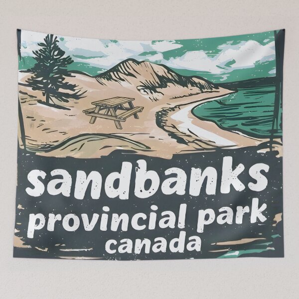 Item preview, Sandbanks Provincial Park Watercolor Landscape Beach  designed and sold by HowToCanadian.