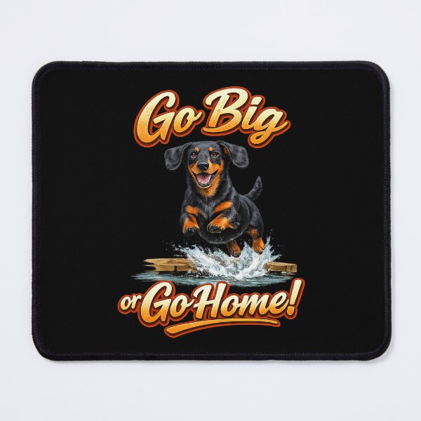 Item preview, Dachshund Dock Diving Dog – Go Big or Go Home! Funny Wiener Dog Graphic designed and sold by 486DesignCo.