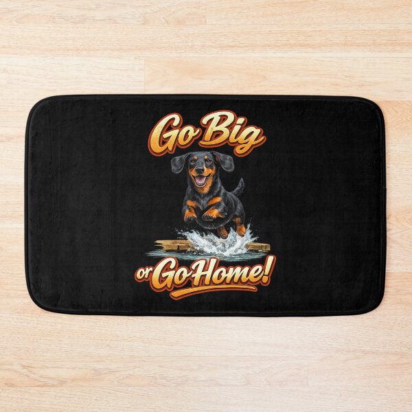 Item preview, Dachshund Dock Diving Dog – Go Big or Go Home! Funny Wiener Dog Graphic designed and sold by 486DesignCo.