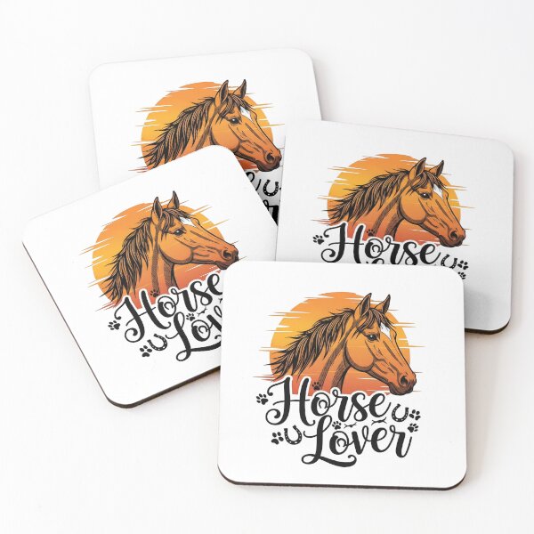 Item preview, Stylized illustration of a horse's head against an orange sunset. designed and sold by ARTSIT-SHOP.