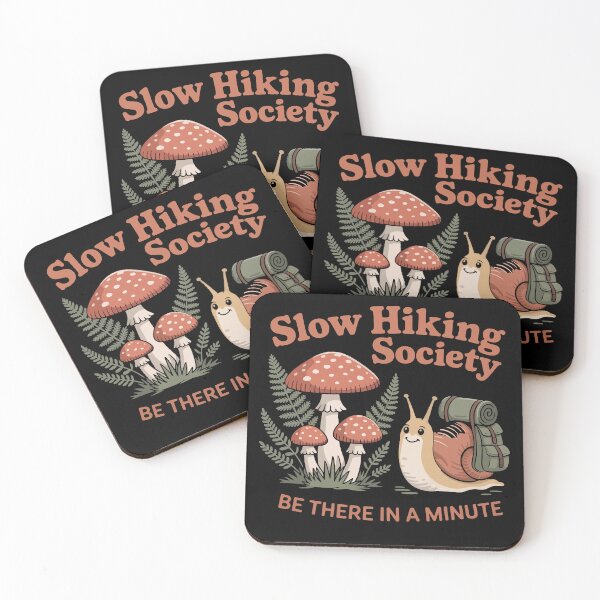 Item preview, Slow Hikers Society Be There in A Minute Snail Hiking  designed and sold by Oualid Art.
