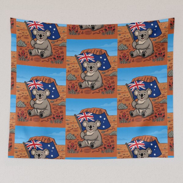 Item preview, Happy Koala bear Australian flag Mabo Day celebration designed and sold by Lady-Frost.