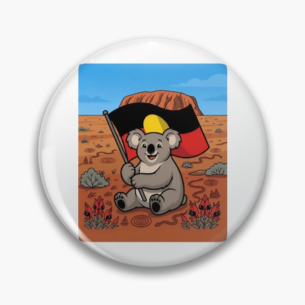 Item preview, Happy Koala bear Aboriginal flag Mabo Day celebration designed and sold by Lady-Frost.