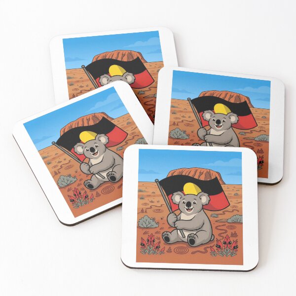 Item preview, Happy Koala bear Aboriginal flag Mabo Day celebration designed and sold by Lady-Frost.