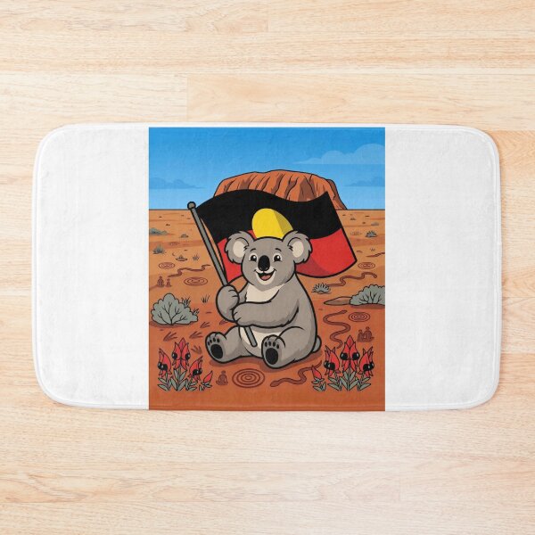 Item preview, Happy Koala bear Aboriginal flag Mabo Day celebration designed and sold by Lady-Frost.
